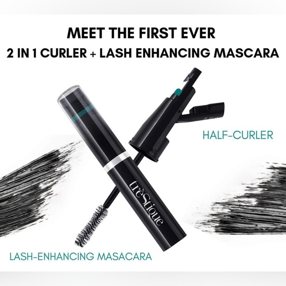 TRESTIQUE Good Vibes 2-in-1 Mascara and Curler Shade - Deep Black - Picture 2 of 9